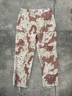 Desert Camo Cargo Pants - Brown & Tan
